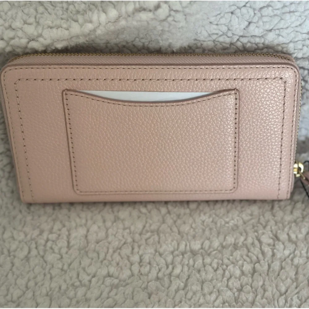 Marc Jacobs Blush Pink Zip-Around Leather Wallet